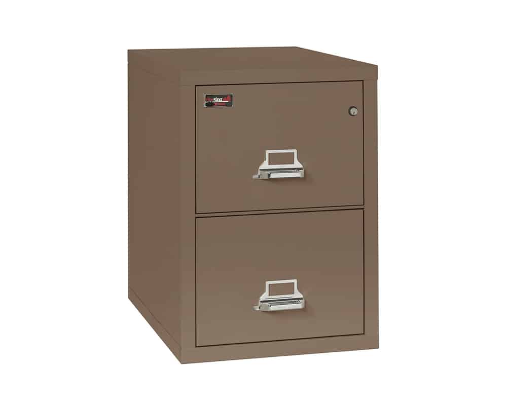 Fire King 2 Fire & Water Resistant File Cabinet brown