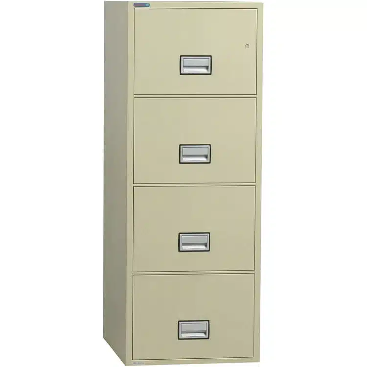 Phoenix LGL4W25 Vertical 25 inch 4-Drawer Legal Fireproof File Cabinet P