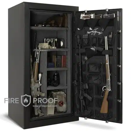 American Security SF6030E5 1-Hour Fireproof Gun Safe with firearms