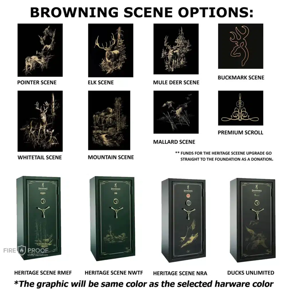 Browning Medallion Series M49 Gun Safe Scene Options