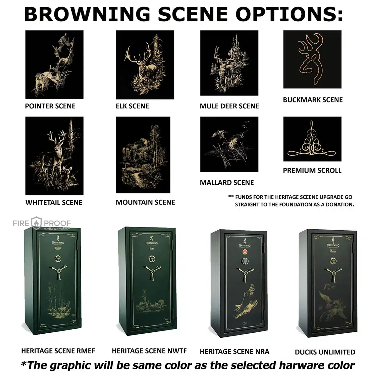 Browning SR-33 (Silver Series 33) Gun Safe Scene options