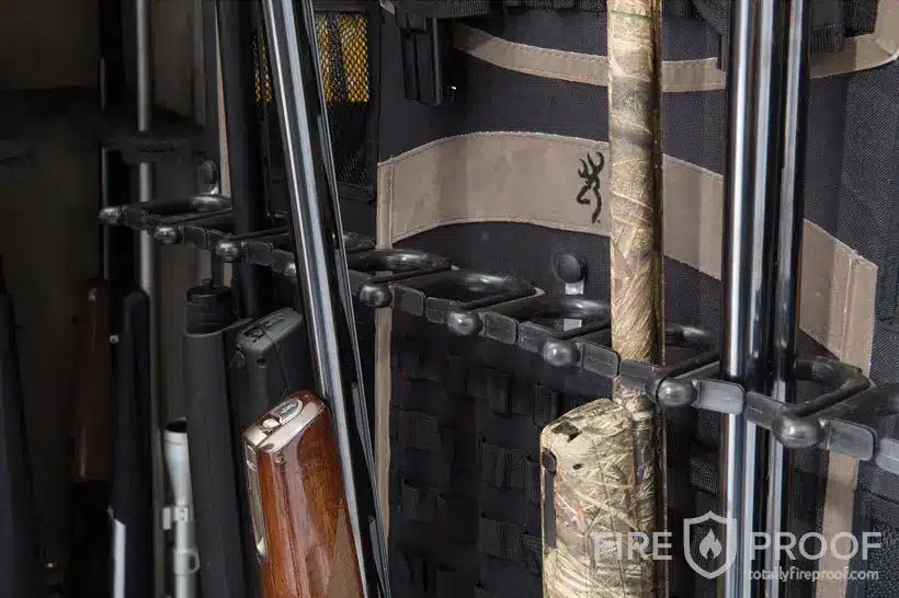 Rack System in a gun safe